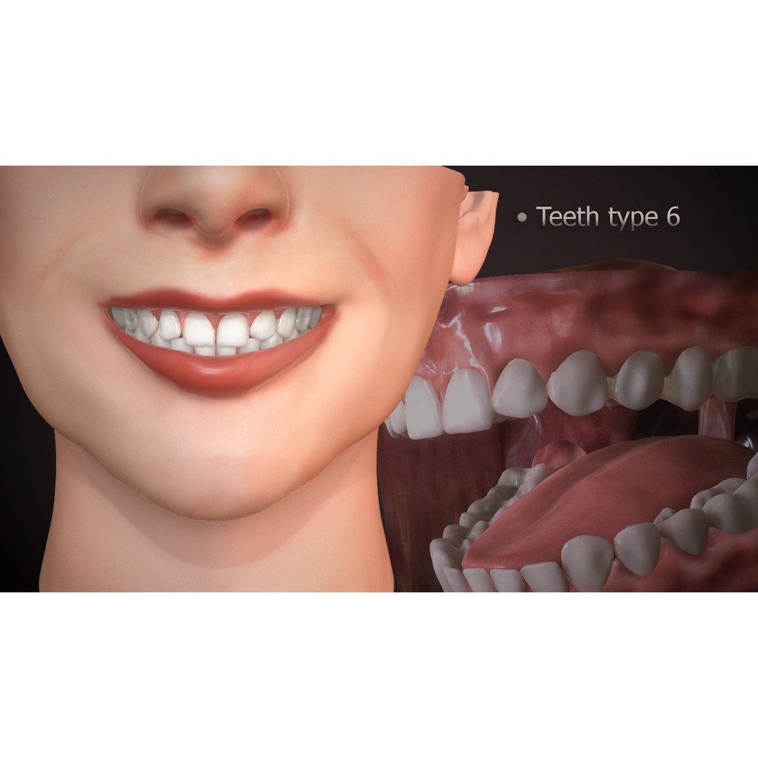 Great Teeth Collection 3D Model – Low-Poly Character Mouth, FBX & OBJ - View 29