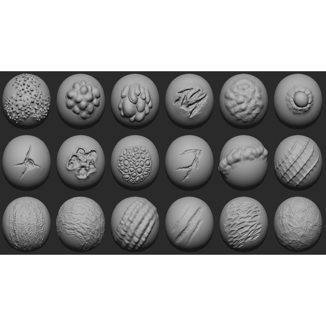 Mutant Zombie Skin and Wounds Brushes 3D Model – Blender Sculpting Tools