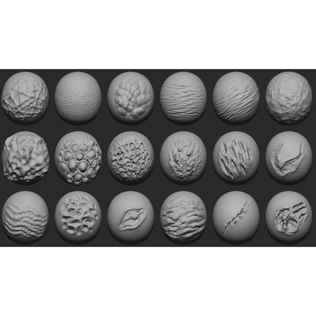 Mutant Zombie Skin and Wounds Brushes 3D Model – Blender Sculpting Tools - View 6
