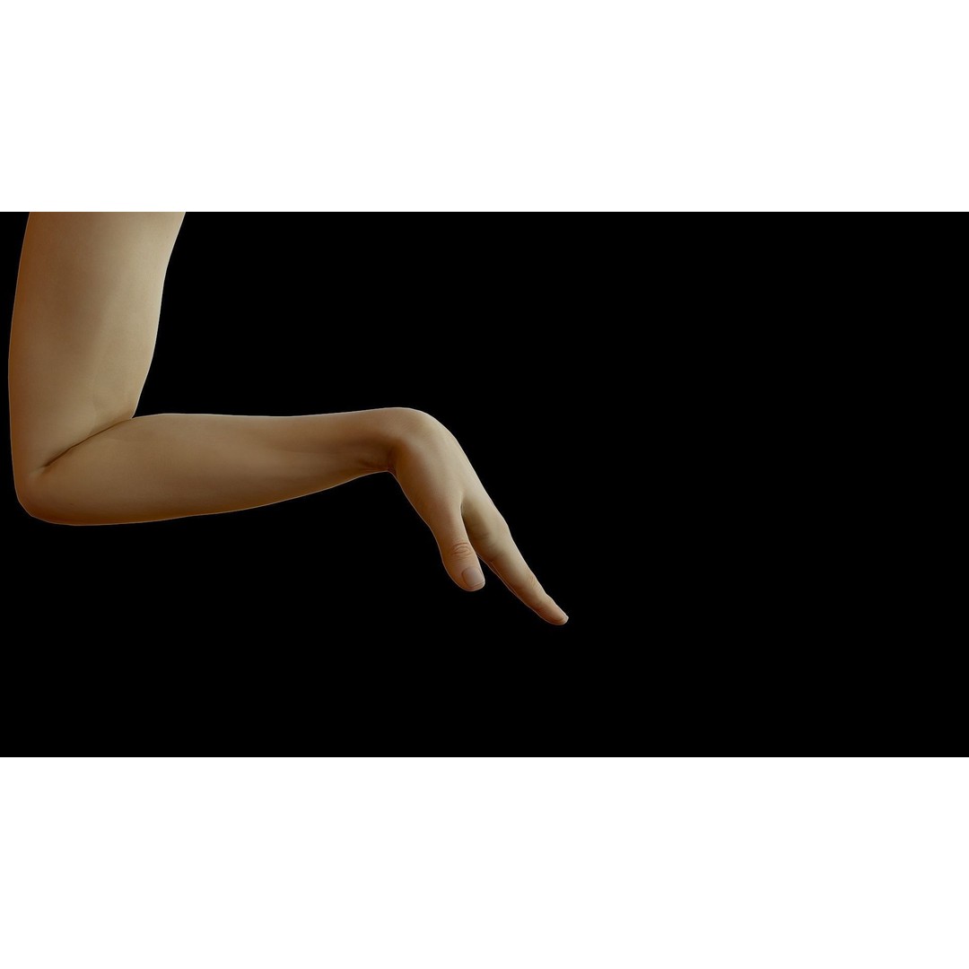 Realistic Female Arms 3D Model – Low Poly 25 Poses, OBJ & STL - View 13
