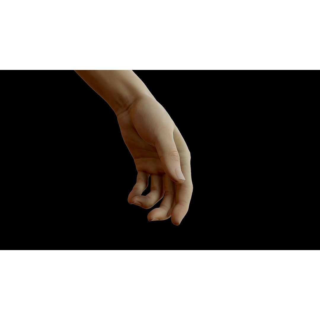 Realistic Female Arms 3D Model – Low Poly 25 Poses, OBJ & STL - View 14