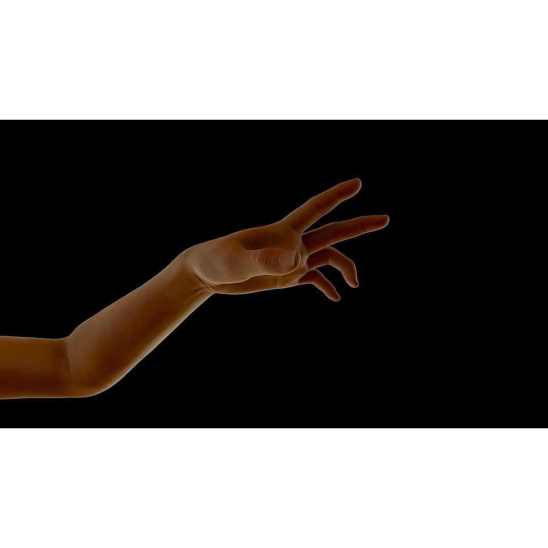 Realistic Female Arms 3D Model – Low Poly 25 Poses, OBJ & STL - View 19