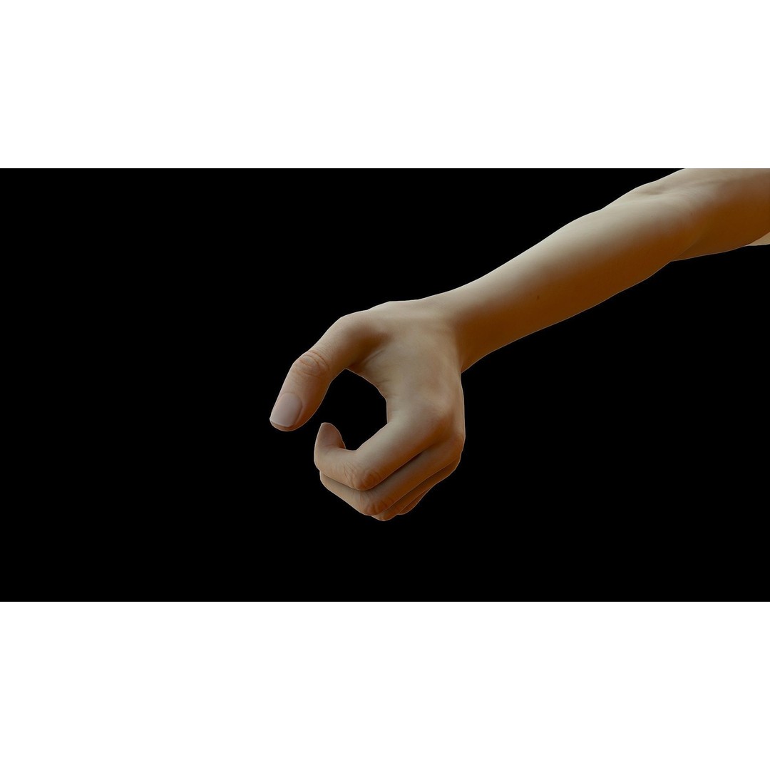 Realistic Female Arms 3D Model – Low Poly 25 Poses, OBJ & STL - View 21