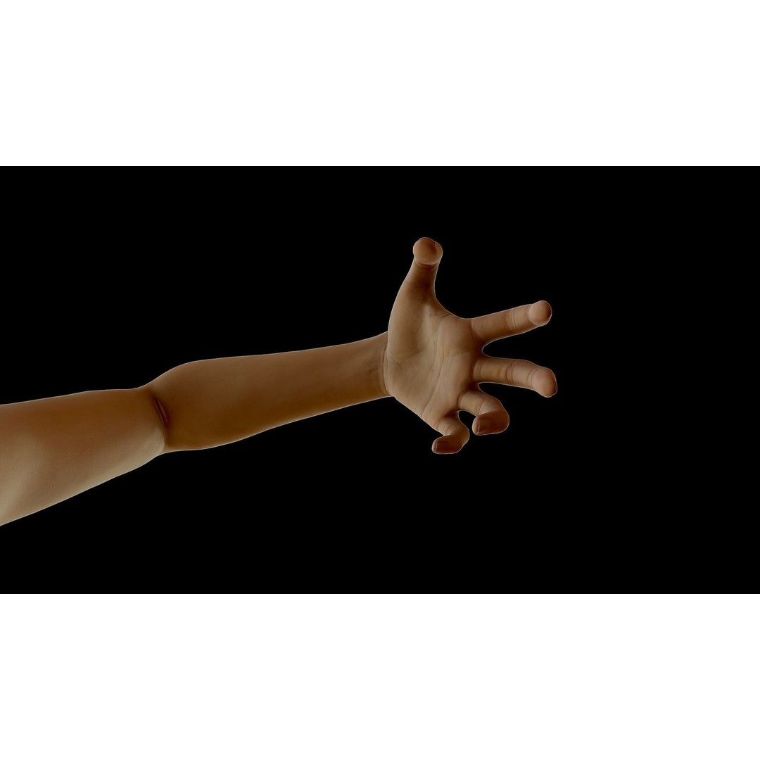 Realistic Female Arms 3D Model – Low Poly 25 Poses, OBJ & STL - View 23