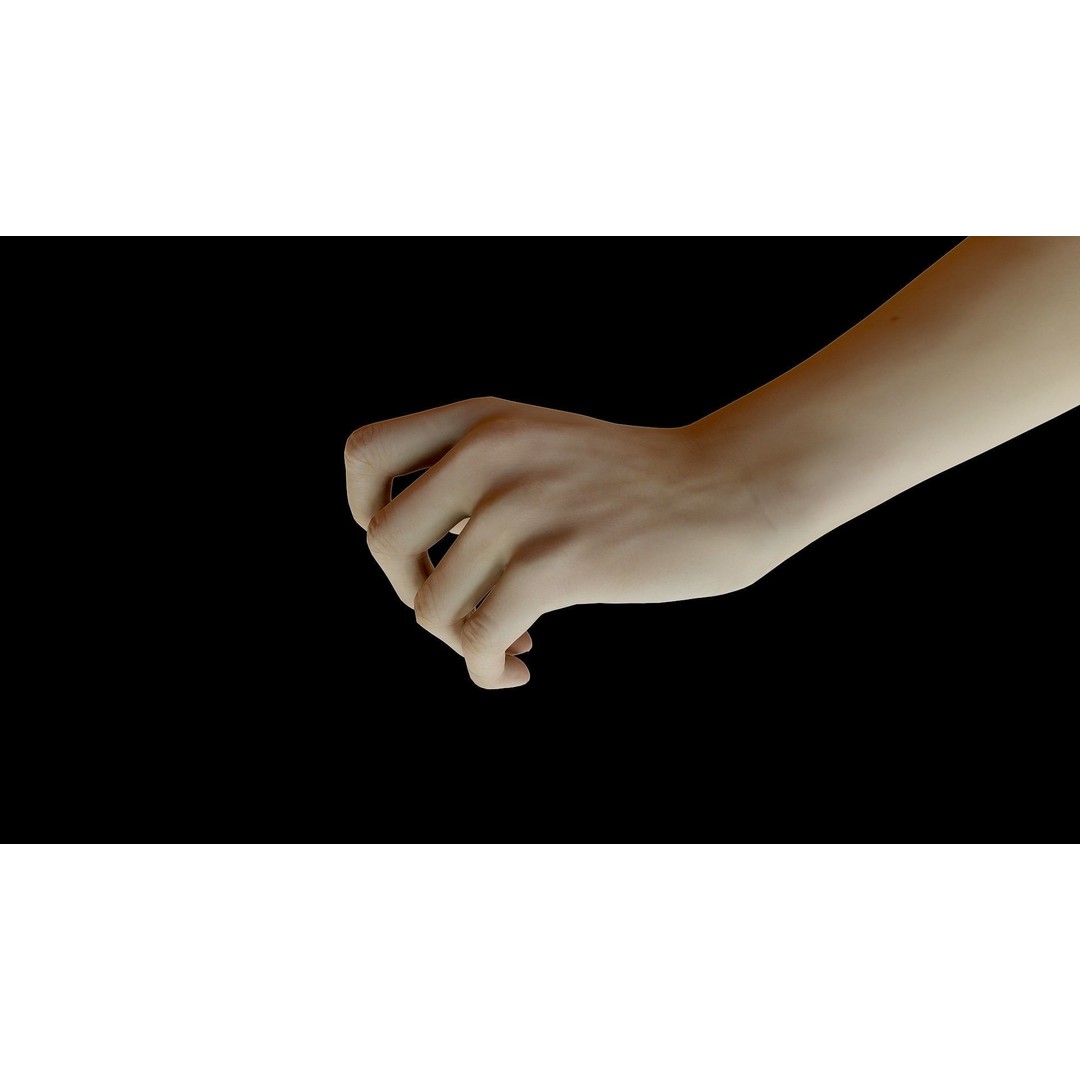 Realistic Female Arms 3D Model – Low Poly 25 Poses, OBJ & STL - View 24