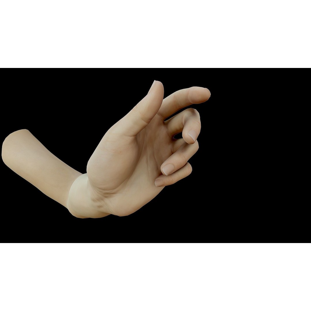 Realistic Female Arms 3D Model – Low Poly 25 Poses, OBJ & STL - View 25