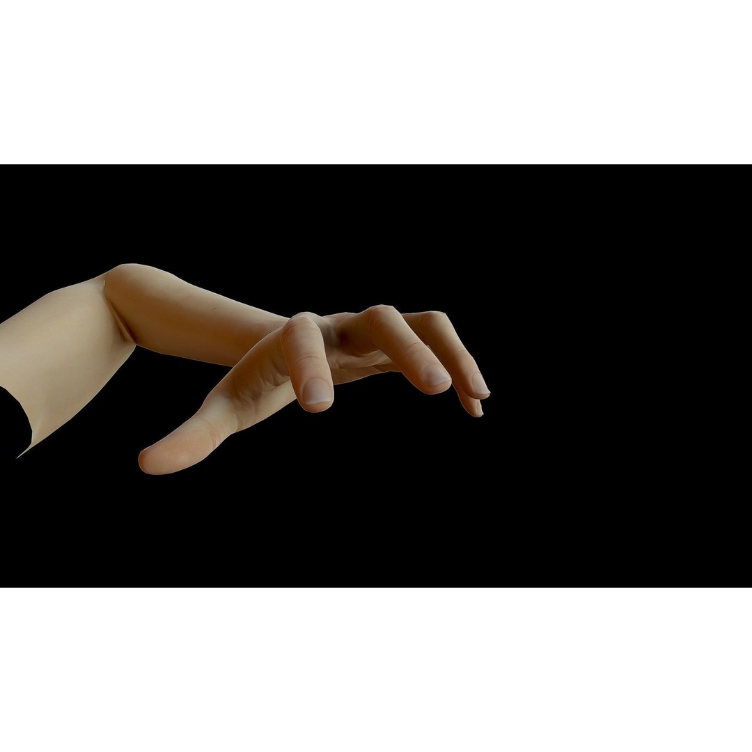 Realistic Female Arms 3D Model – Low Poly 25 Poses, OBJ & STL - View 29