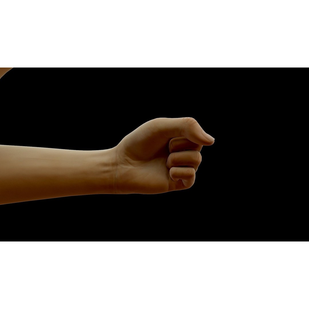 Realistic Female Arms 3D Model – Low Poly 25 Poses, OBJ & STL - View 30