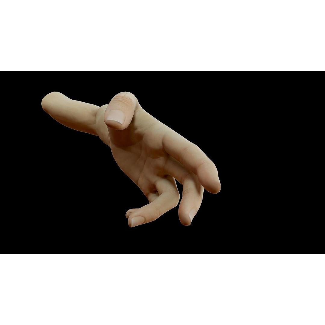 Realistic Female Arms 3D Model – Low Poly 25 Poses, OBJ & STL - View 39