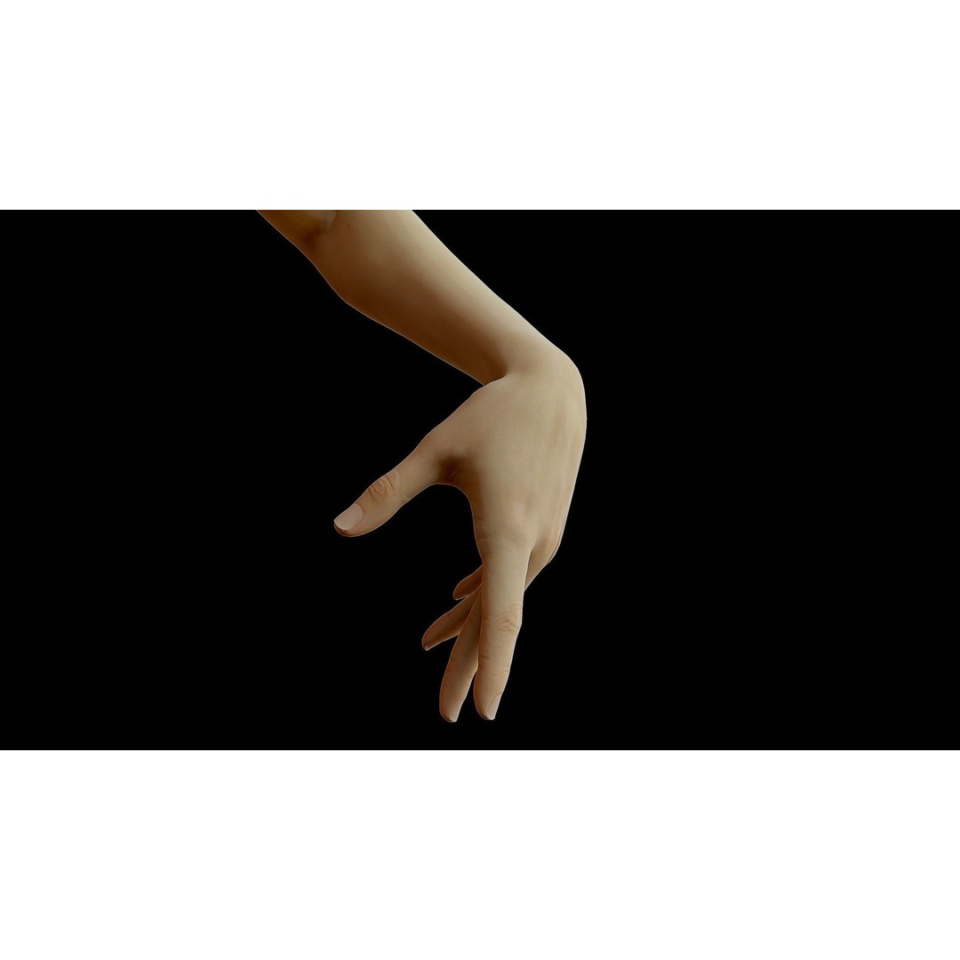 Realistic Female Arms 3D Model – Low Poly 25 Poses, OBJ & STL - View 40