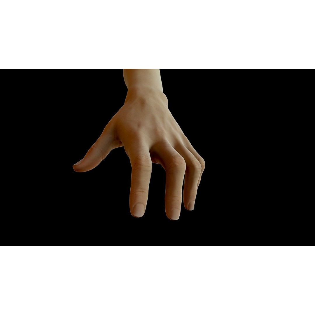 Realistic Female Arms 3D Model – Low Poly 25 Poses, OBJ & STL - View 42