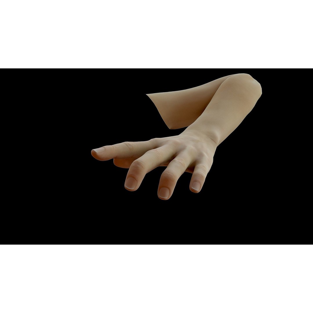 Realistic Female Arms 3D Model – Low Poly 25 Poses, OBJ & STL - View 44