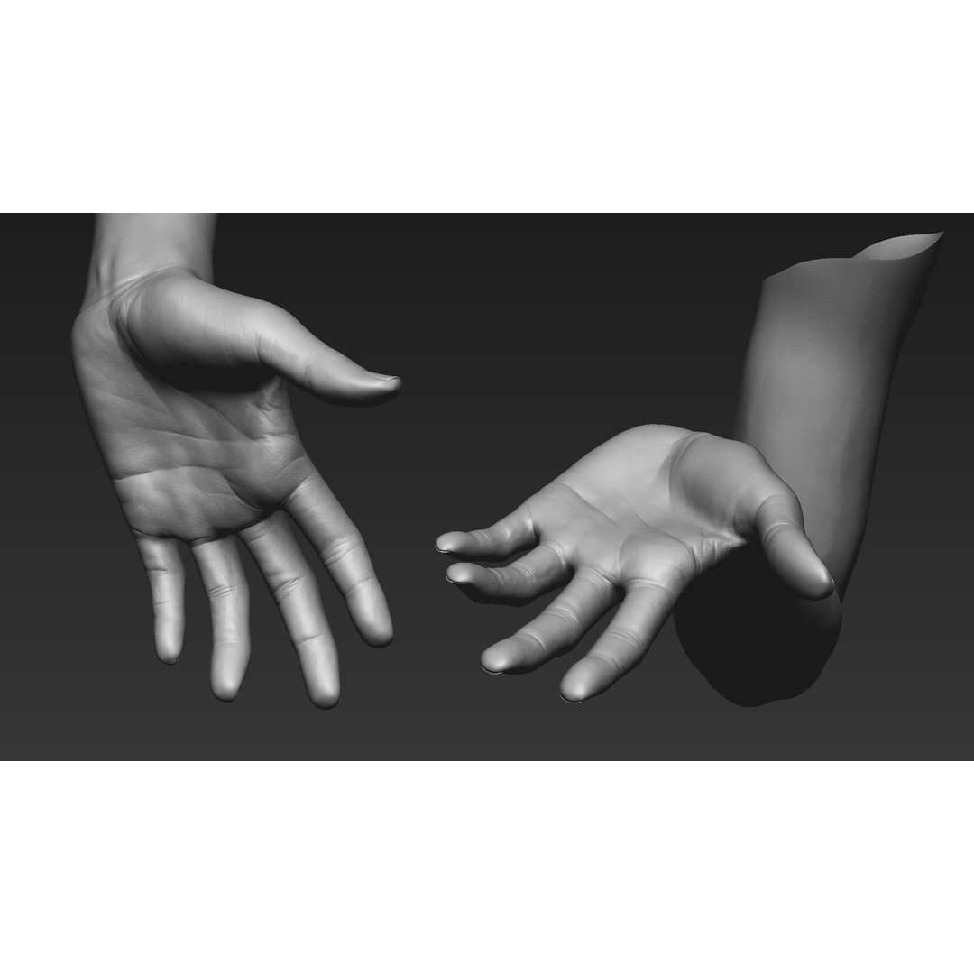 Realistic Female Arms 3D Model – Low Poly 25 Poses, OBJ & STL - View 76