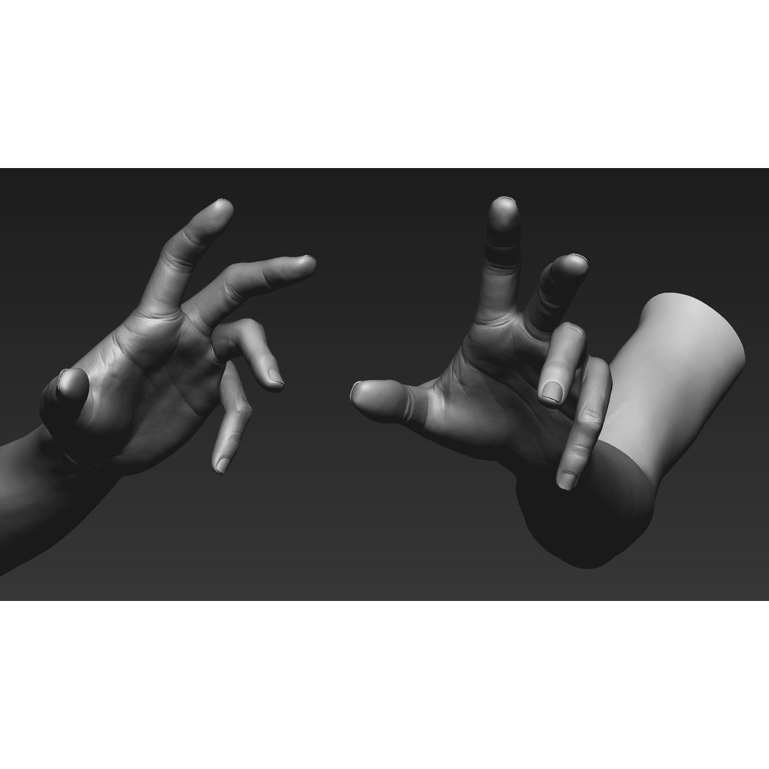 Realistic Female Arms 3D Model – Low Poly 25 Poses, OBJ & STL - View 82