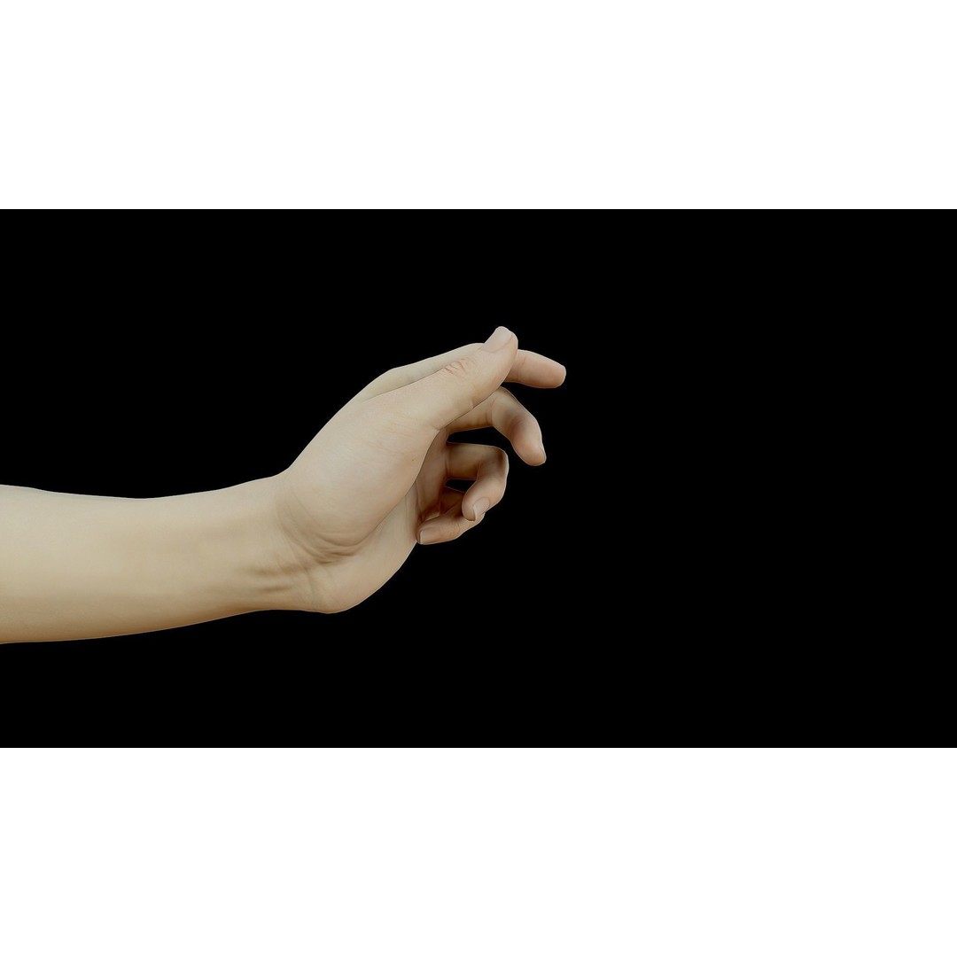 Realistic Female Arms 3D Model – Low Poly 25 Poses, OBJ & STL - View 9