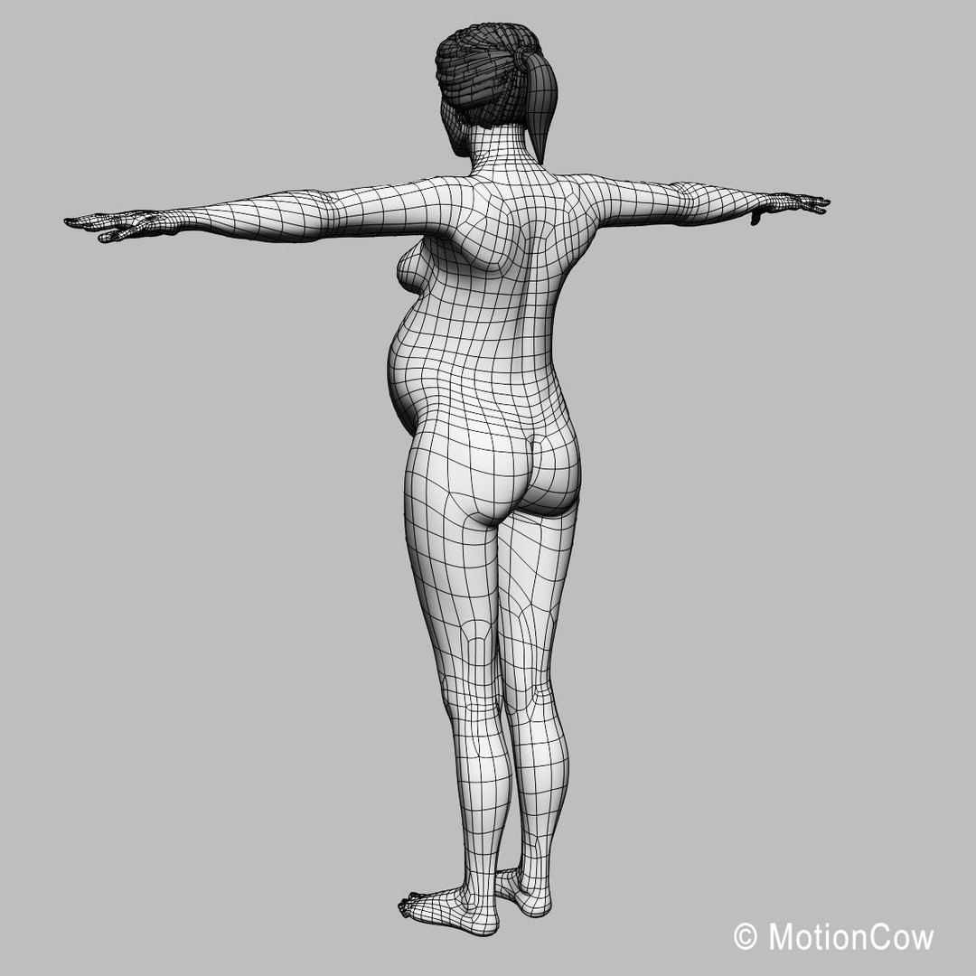 Pregnant Woman 3D Model – Detailed Anatomy with Fetus and Placenta, Rigged - View 40