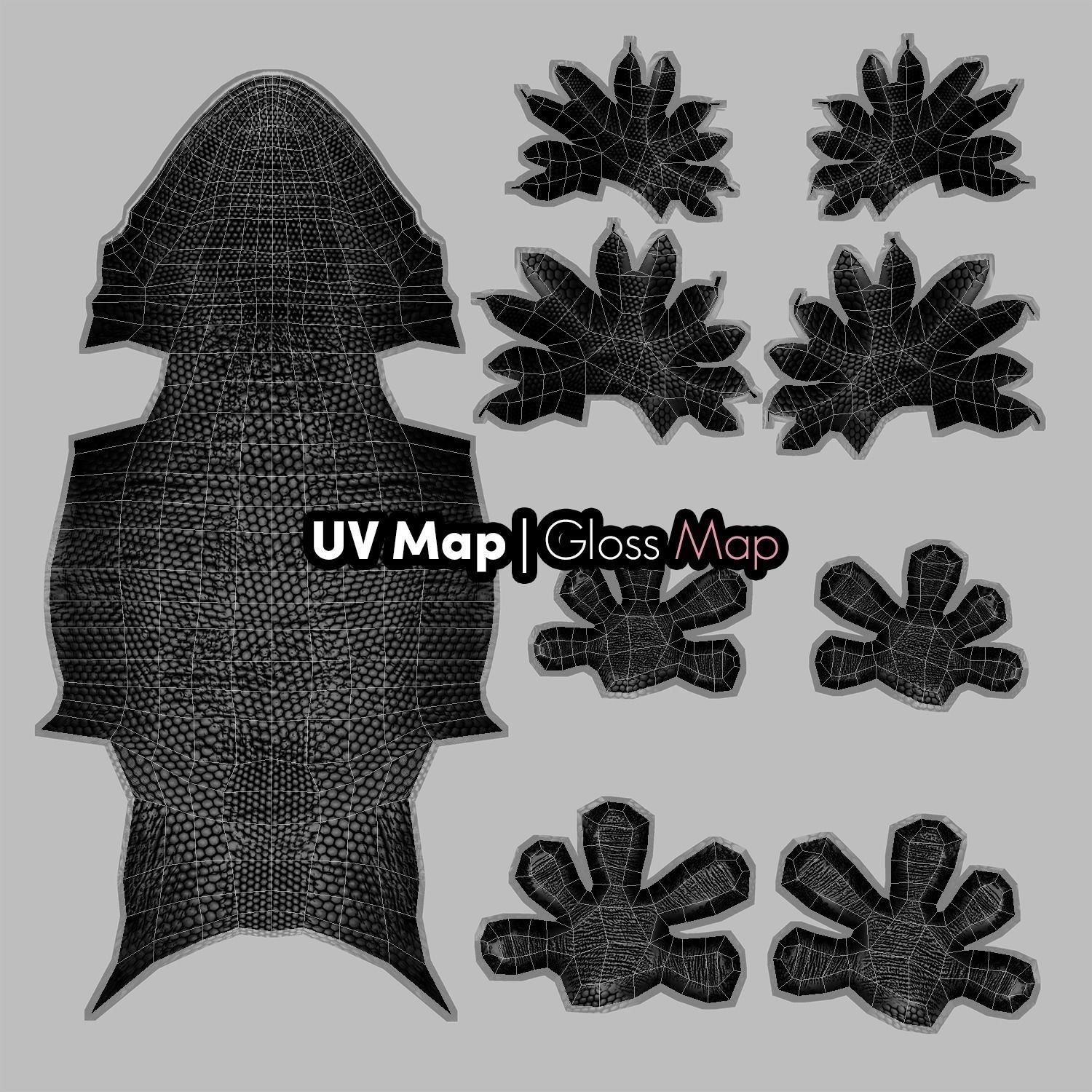 Gecko Reptile - Rigged Game-Ready 3D Model - View 10