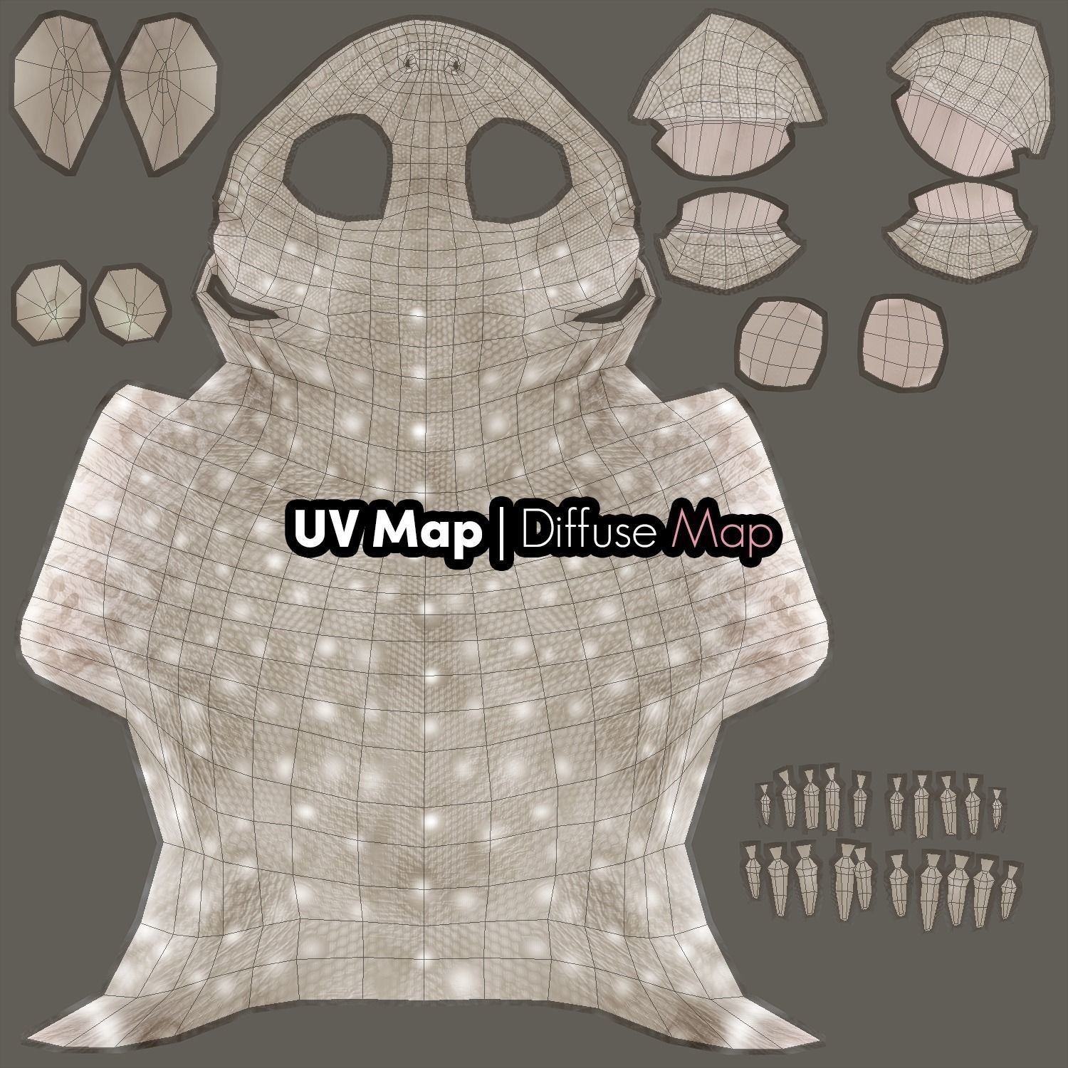 Gecko Reptile - Rigged Game-Ready 3D Model - View 9