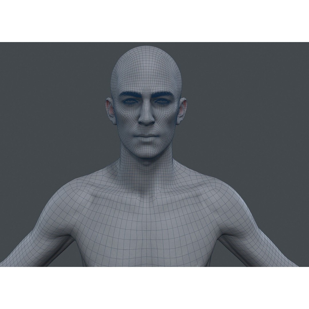 Male Body 3D Model – Low Poly Real-time Character, FBX, OBJ - View 4