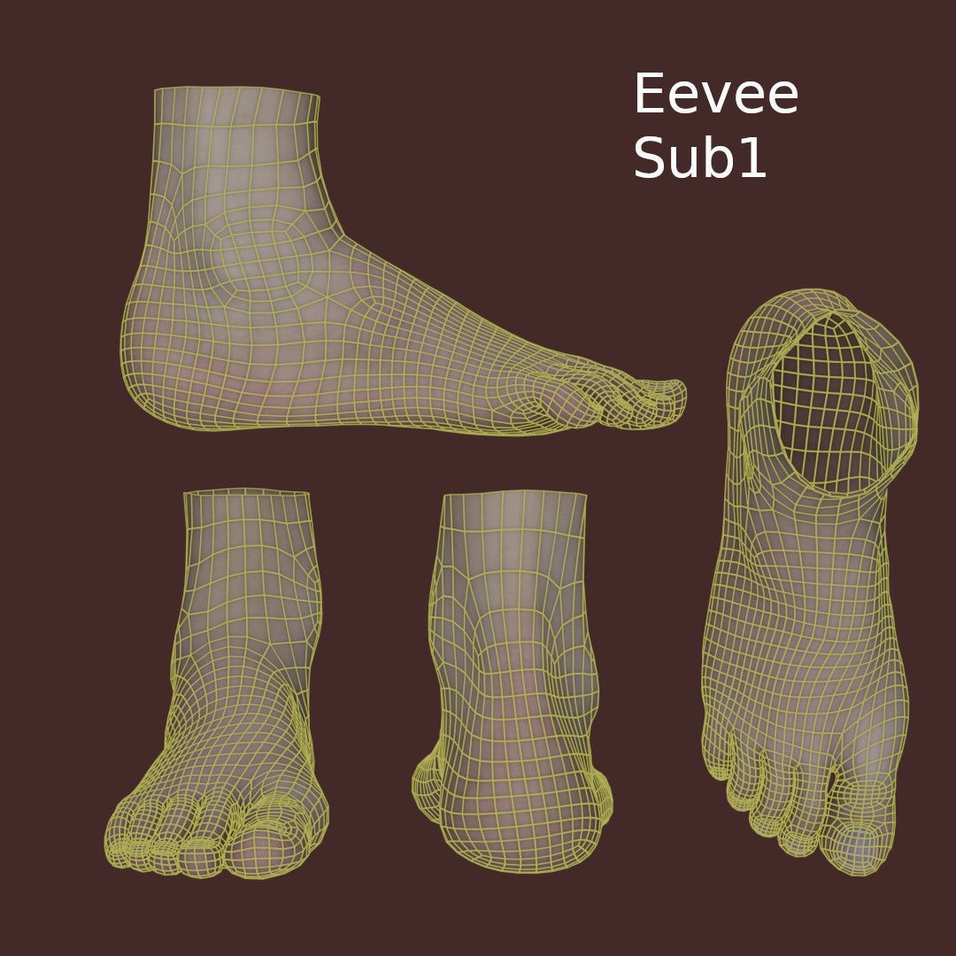 Woman Foot 3D Model – Low Poly Character Anatomy, FBX & PBR Textures - View 10