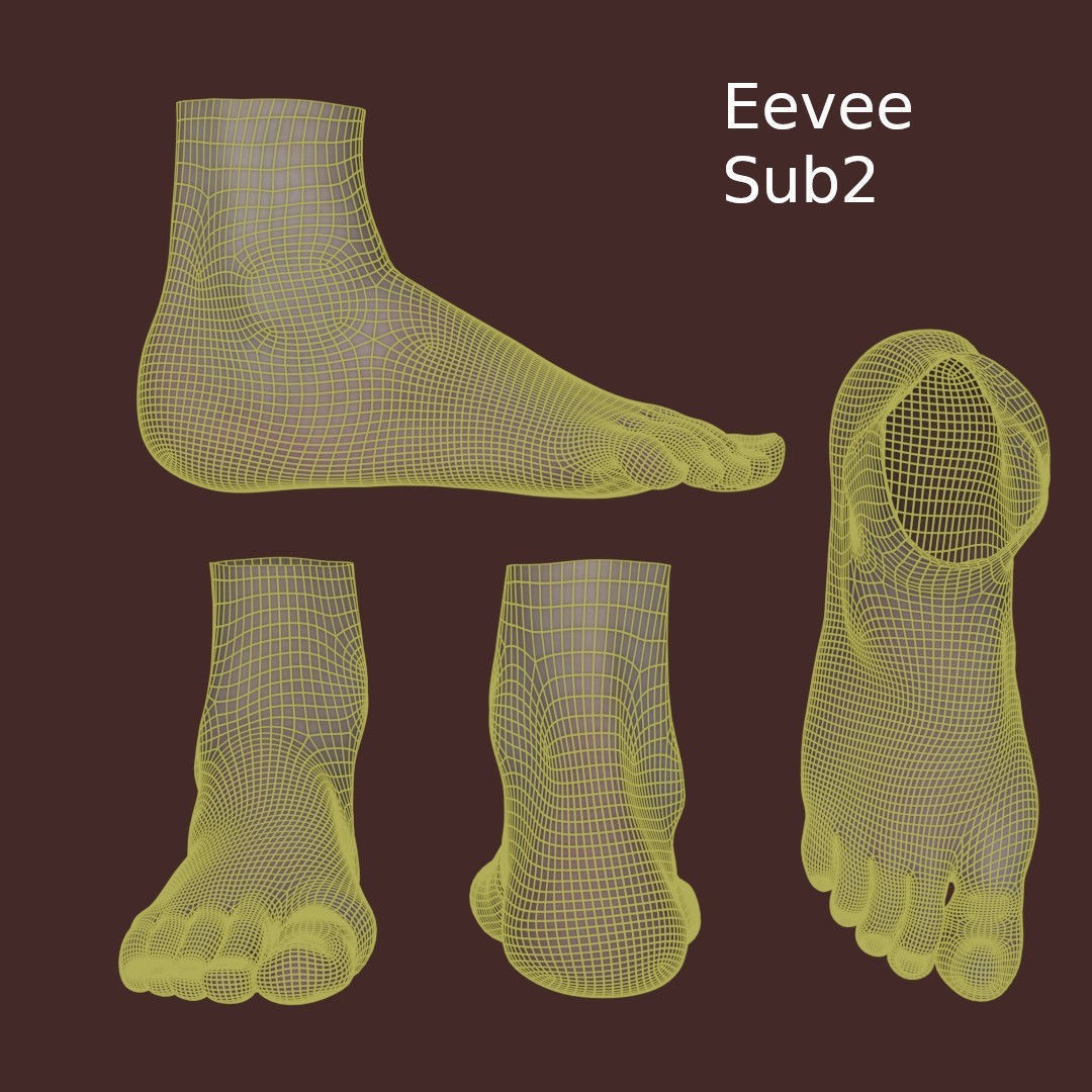 Woman Foot 3D Model – Low Poly Character Anatomy, FBX & PBR Textures - View 8