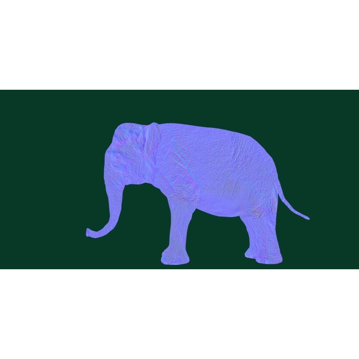 Asian Elephant Adult - Low-Poly Game-Ready 3D Model - View 15