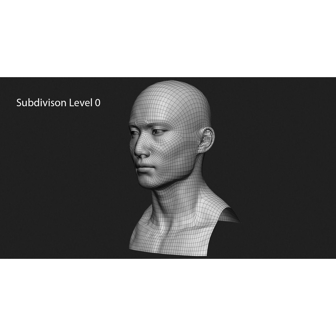 Asian Male Head 3D Model – High Poly Zbrush Character, OBJ Files - View 14