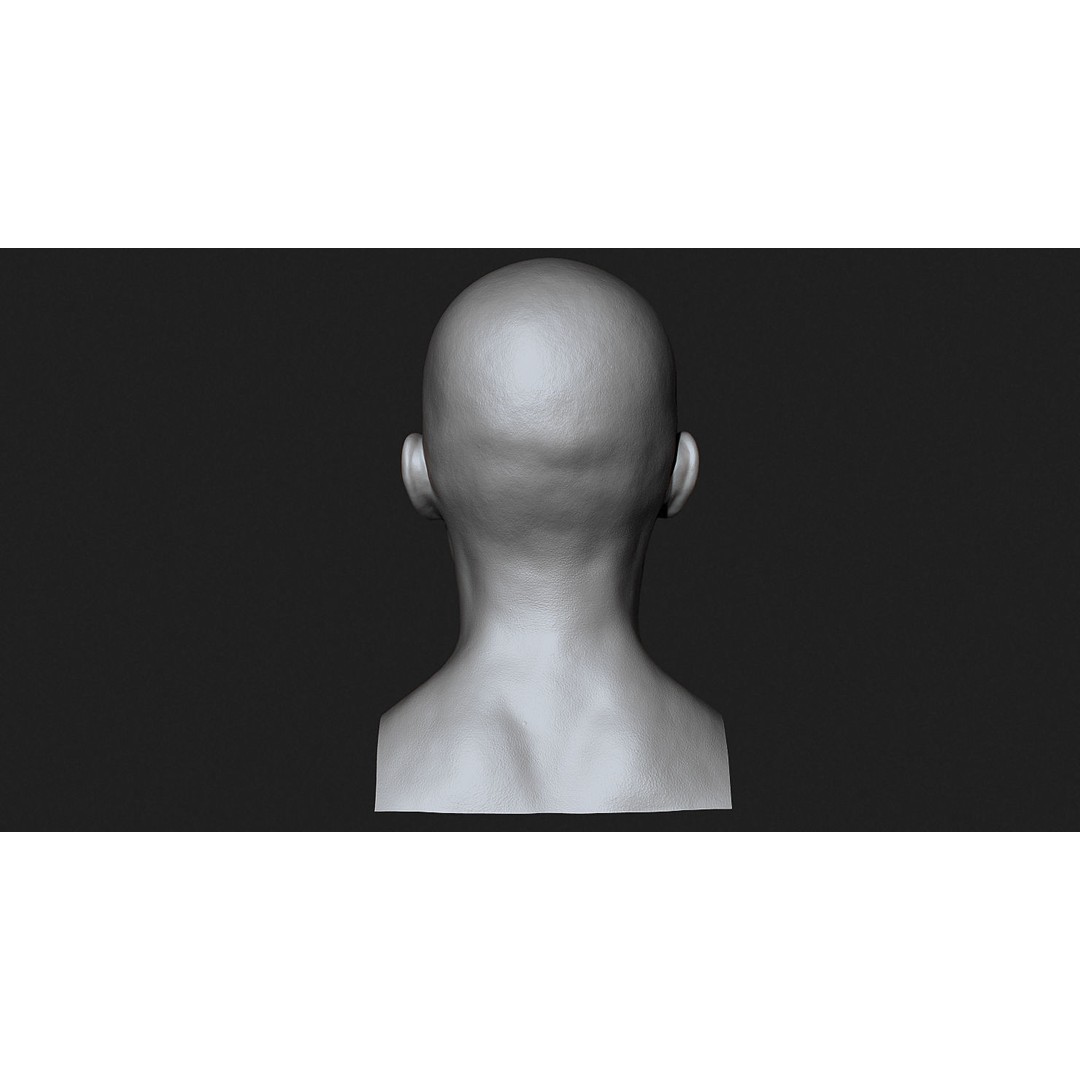 Asian Male Head 3D Model – High Poly Zbrush Character, OBJ Files - View 9