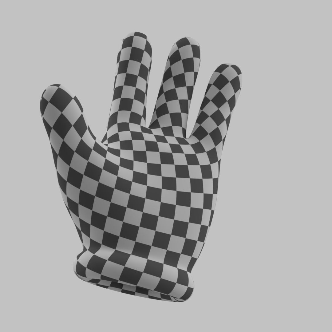 Cartoon Glove Hands 3D Model – Low Poly Character Asset, FBX, OBJ - View 16