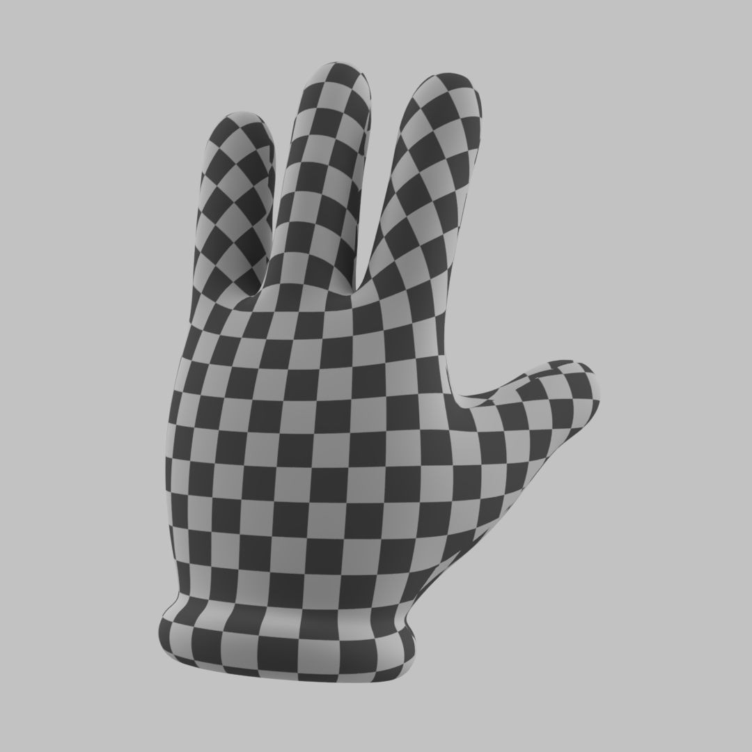 Cartoon Glove Hands 3D Model – Low Poly Character Asset, FBX, OBJ - View 17