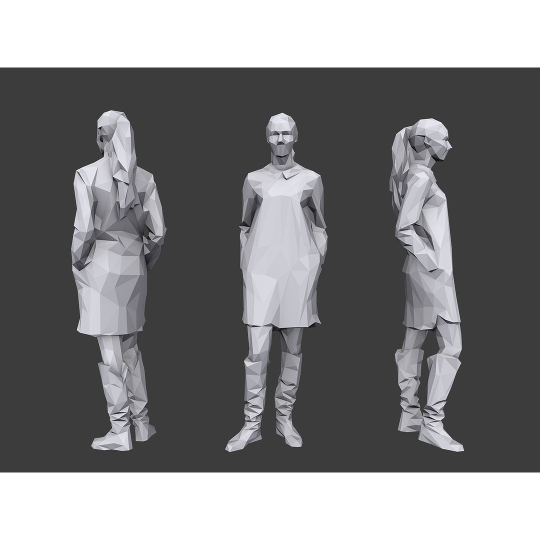 Casual Character 3D Model – Low Poly Stylized People Pack, FBX