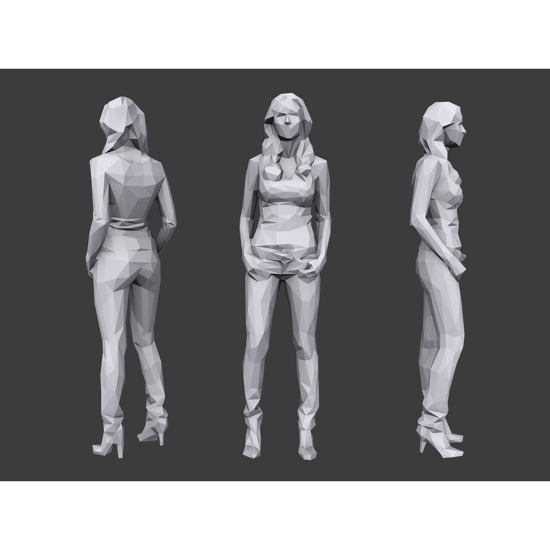Casual Character 3D Model – Low Poly Stylized People Pack, FBX - View 4