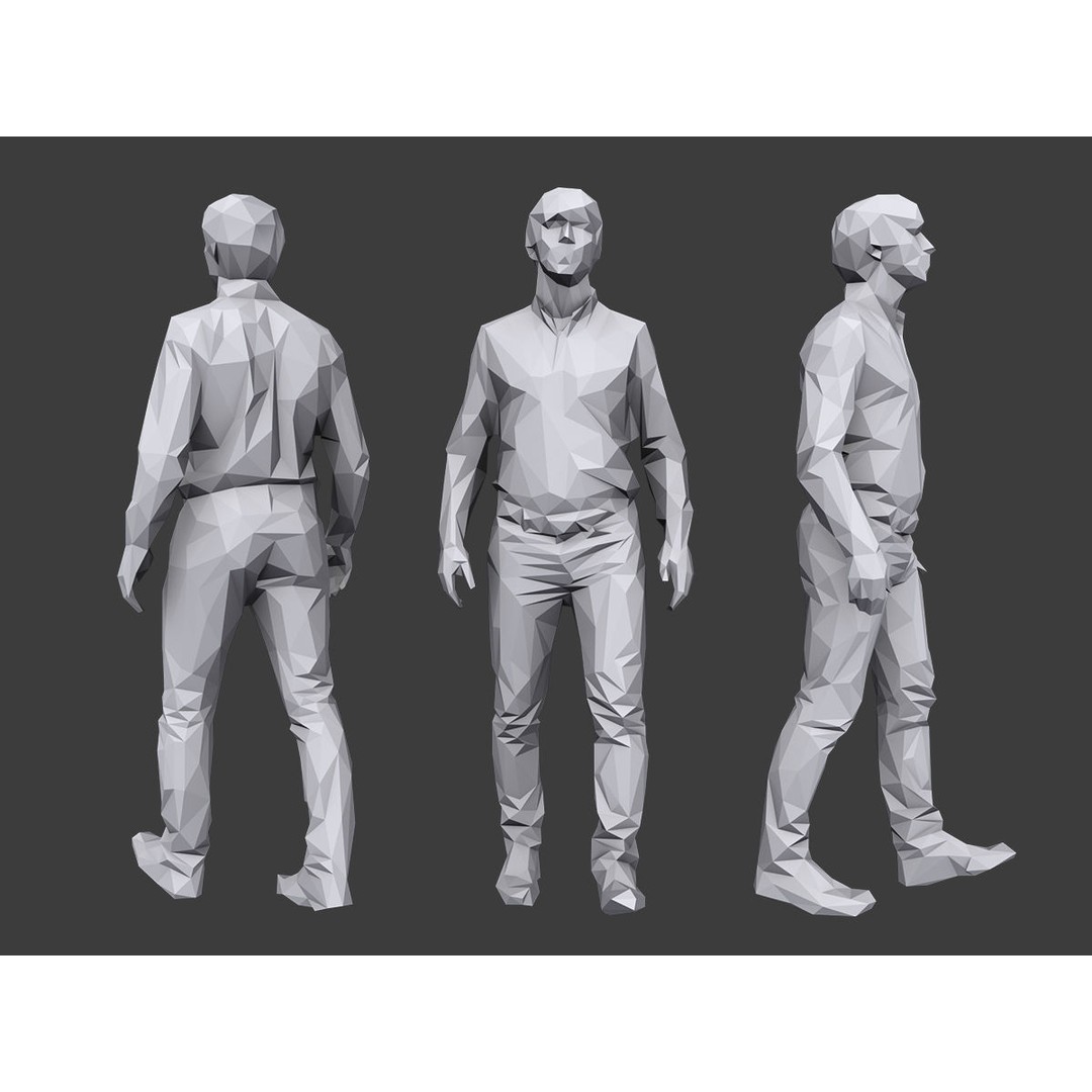 Casual Character 3D Model – Low Poly Stylized People Pack, FBX - View 5