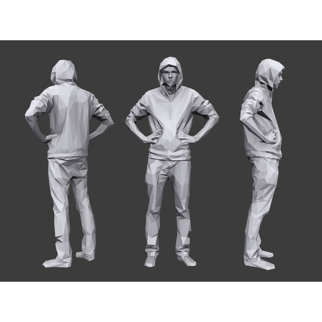 Casual Character 3D Model – Low Poly Stylized People Pack, FBX - View 6