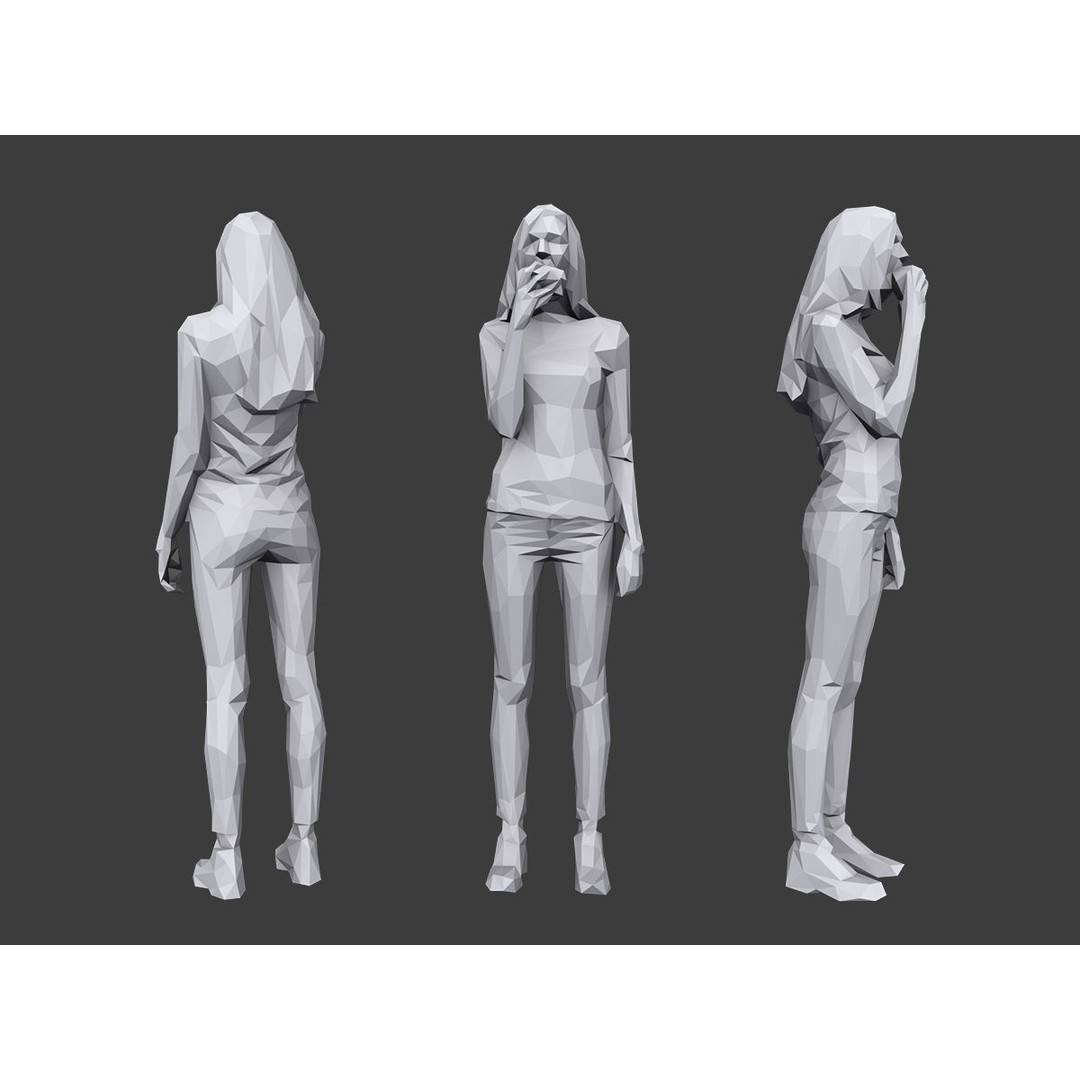 Casual Character 3D Model – Low Poly Stylized People Pack, FBX - View 8