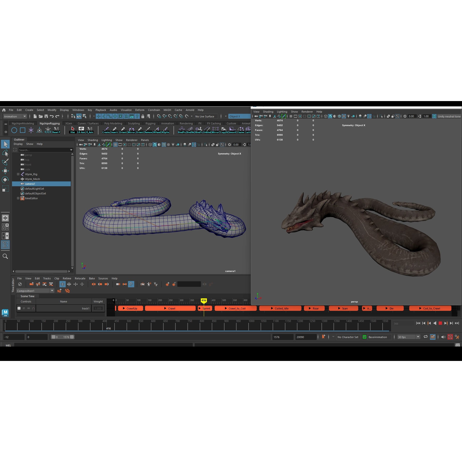 The Wyrm - Low-Poly Game-Ready 3D Model - View 10