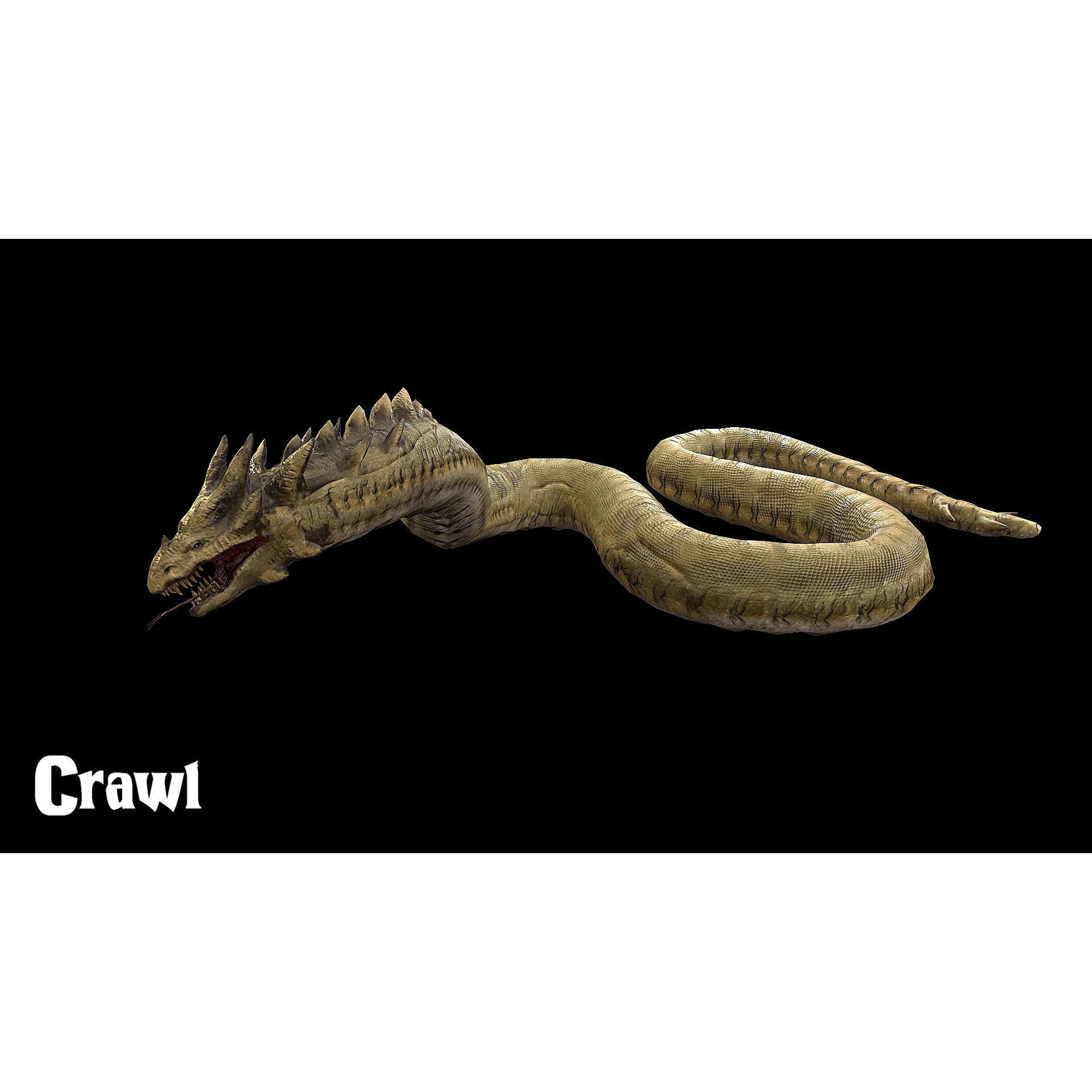 The Wyrm - Low-Poly Game-Ready 3D Model - View 12