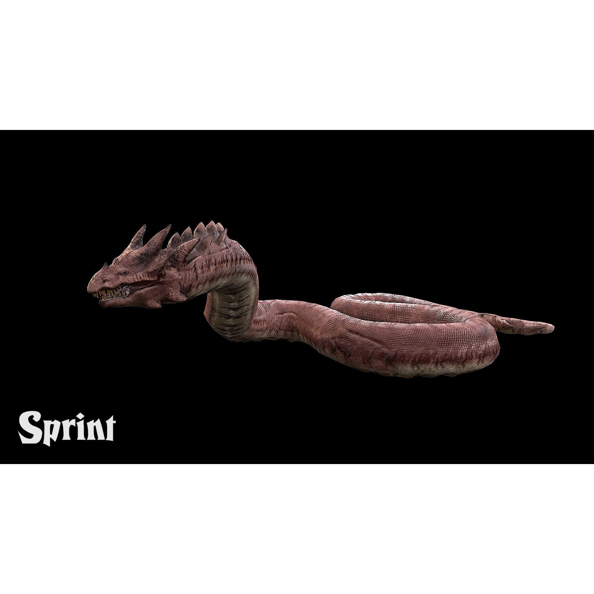 The Wyrm - Low-Poly Game-Ready 3D Model - View 13