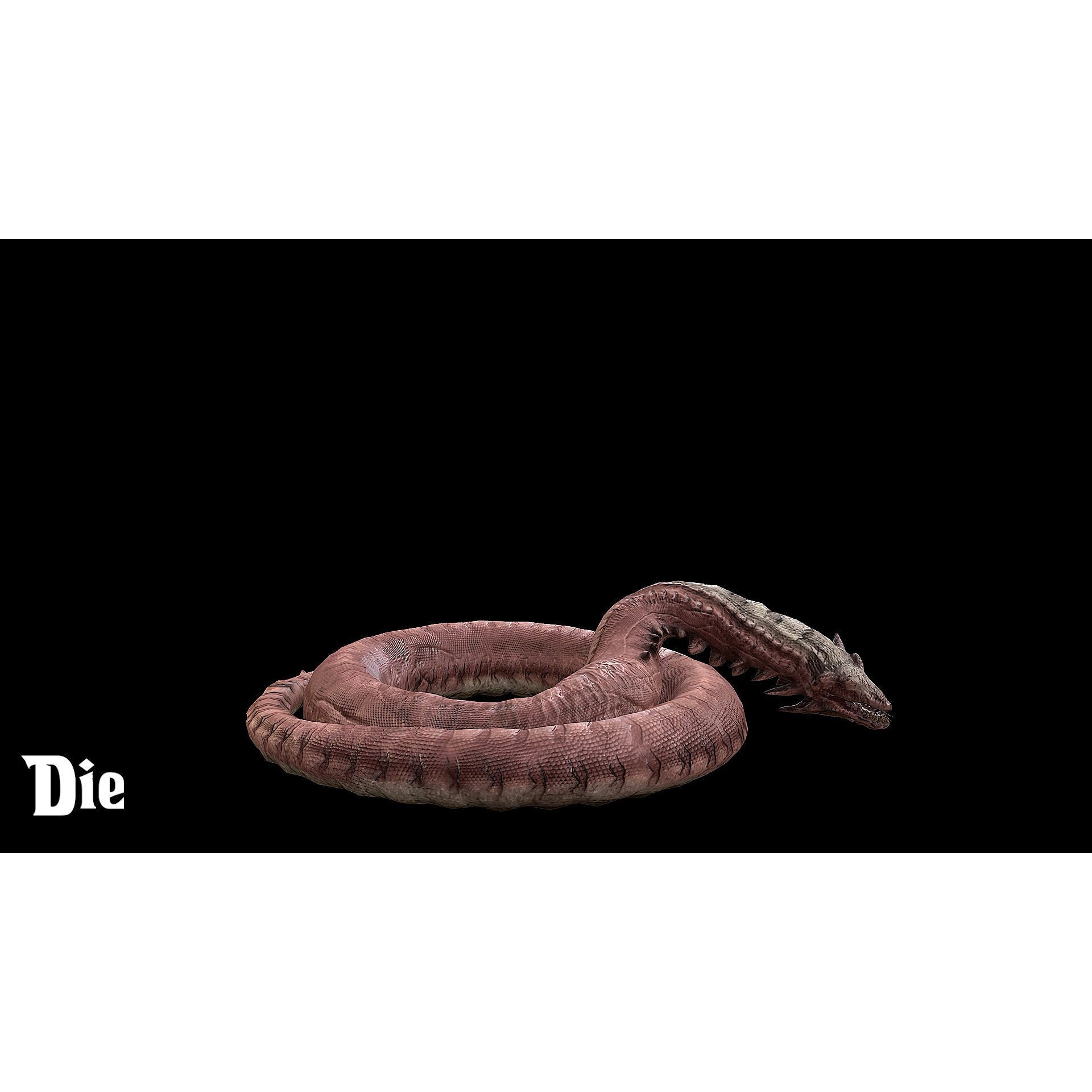 The Wyrm - Low-Poly Game-Ready 3D Model - View 19