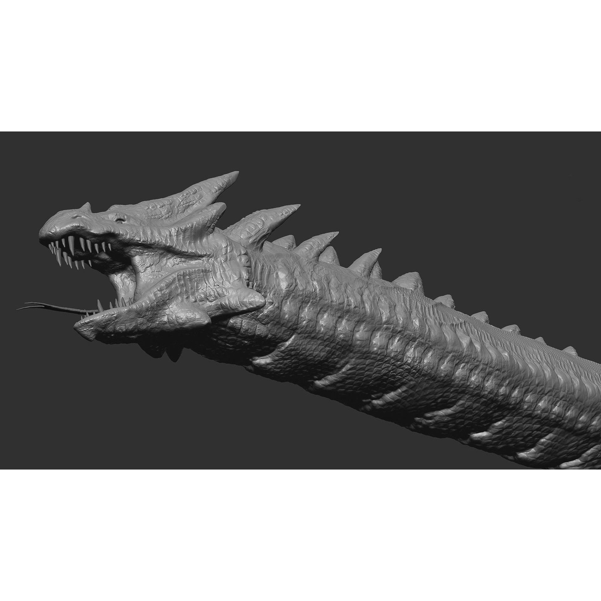 The Wyrm - Low-Poly Game-Ready 3D Model - View 22
