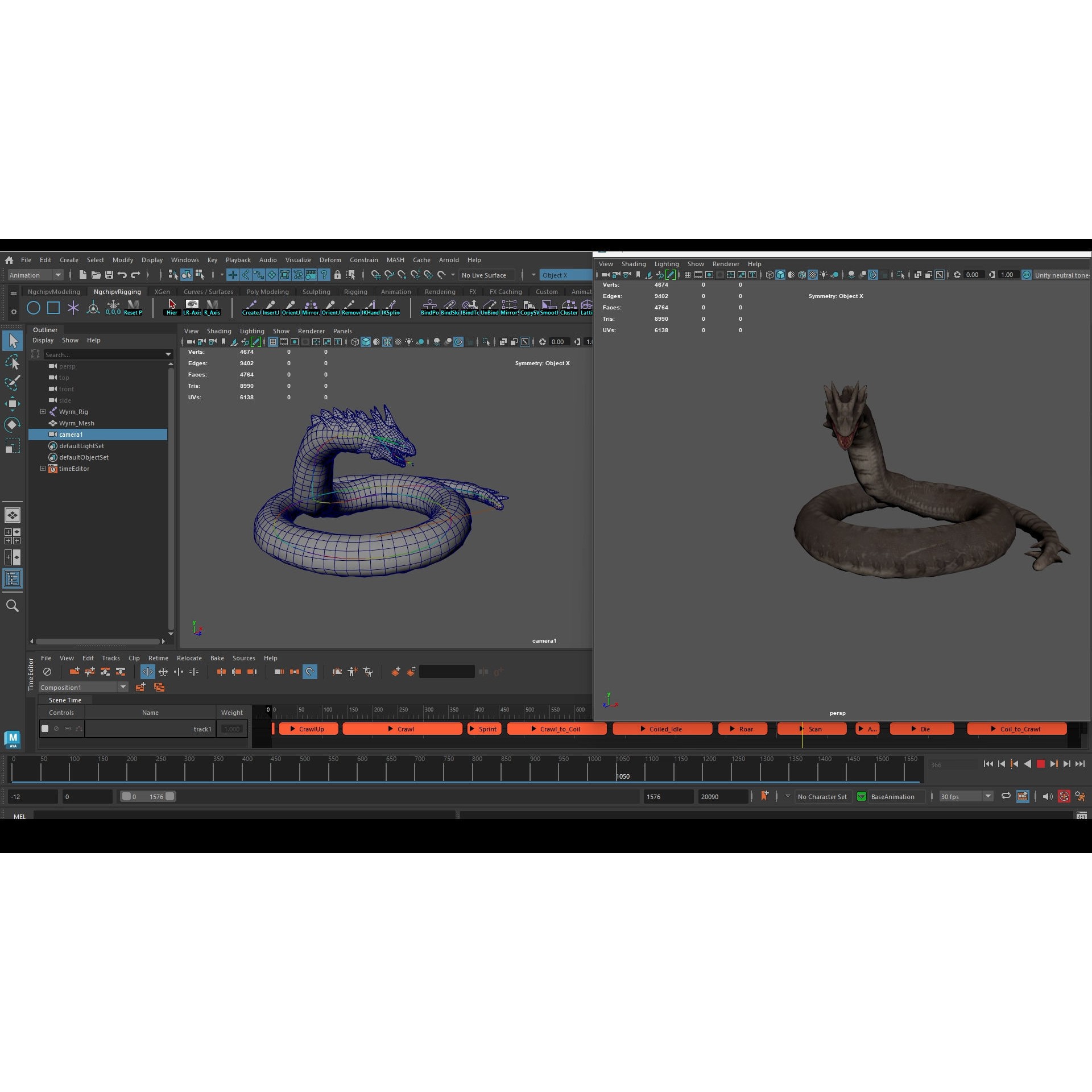 The Wyrm - Low-Poly Game-Ready 3D Model - View 24