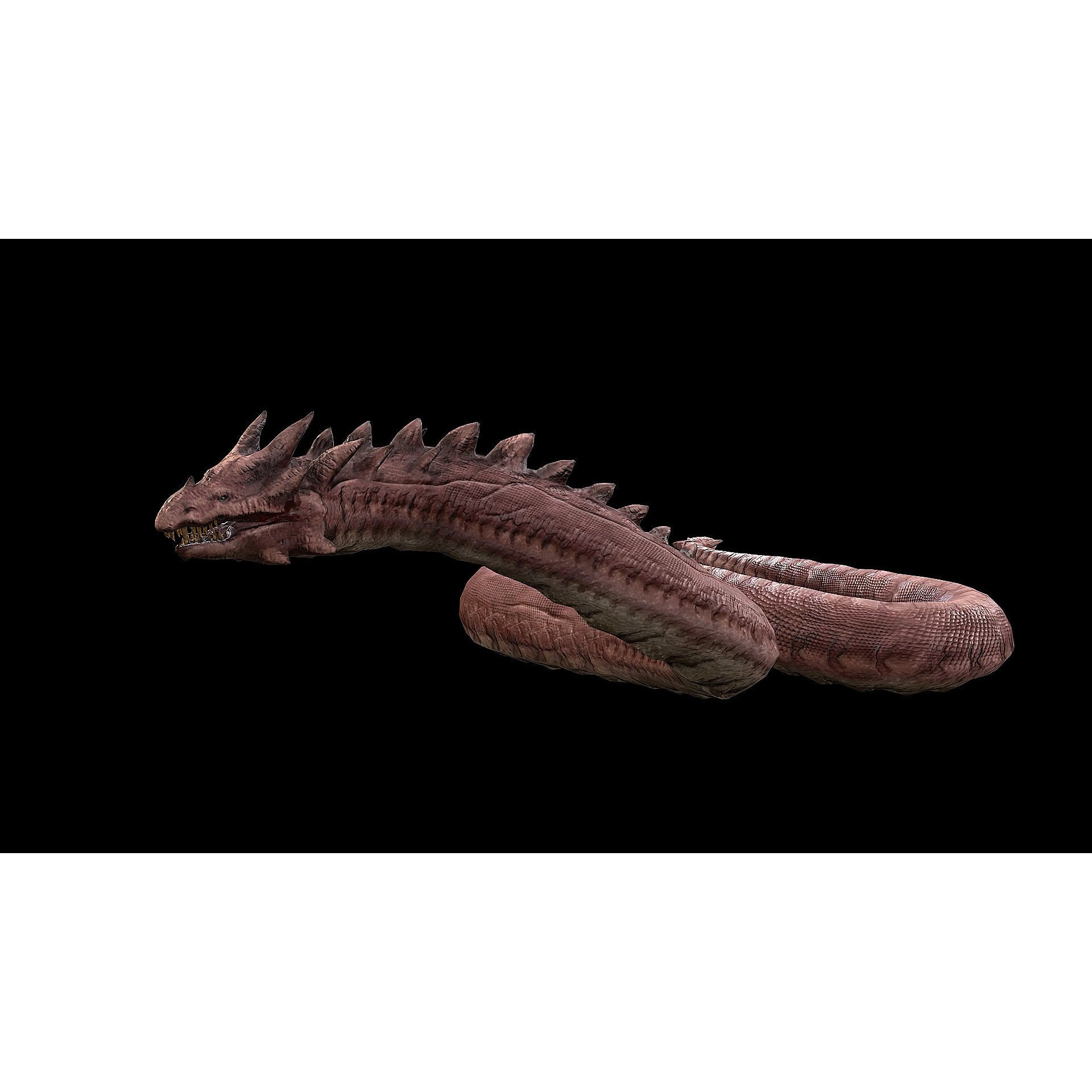 The Wyrm - Low-Poly Game-Ready 3D Model - View 3
