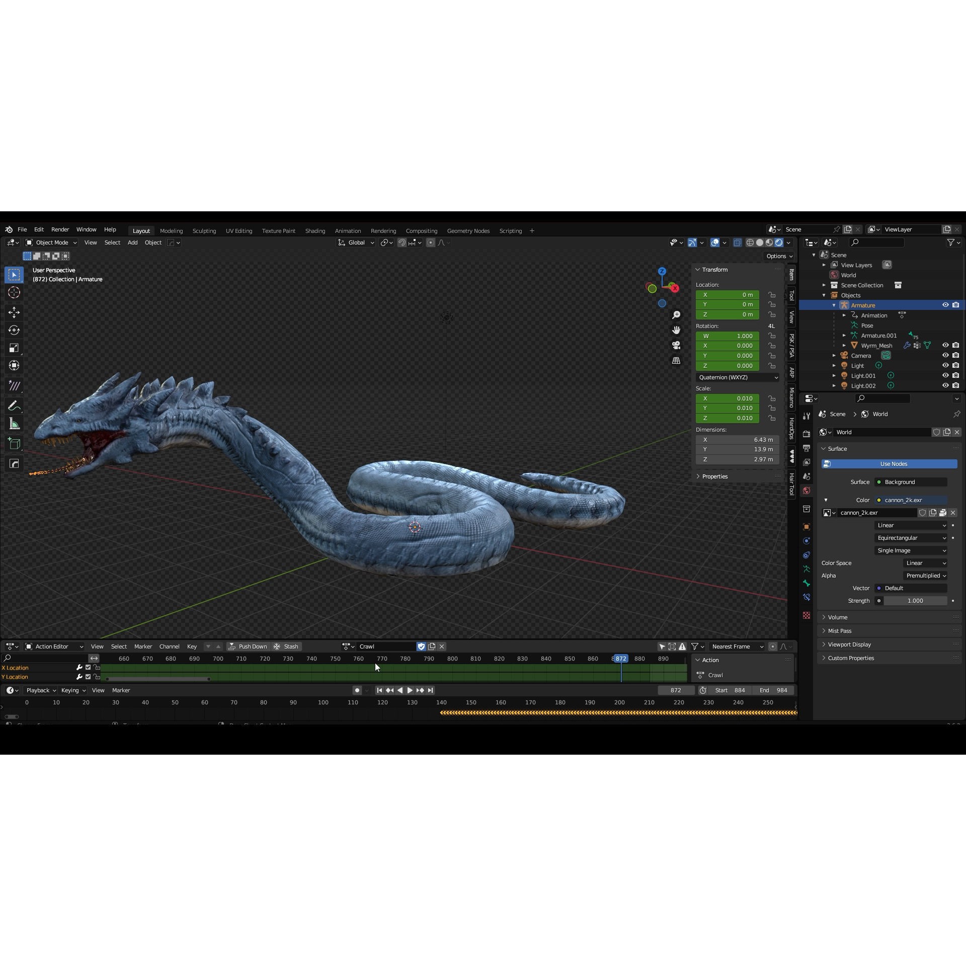 The Wyrm - Low-Poly Game-Ready 3D Model - View 32