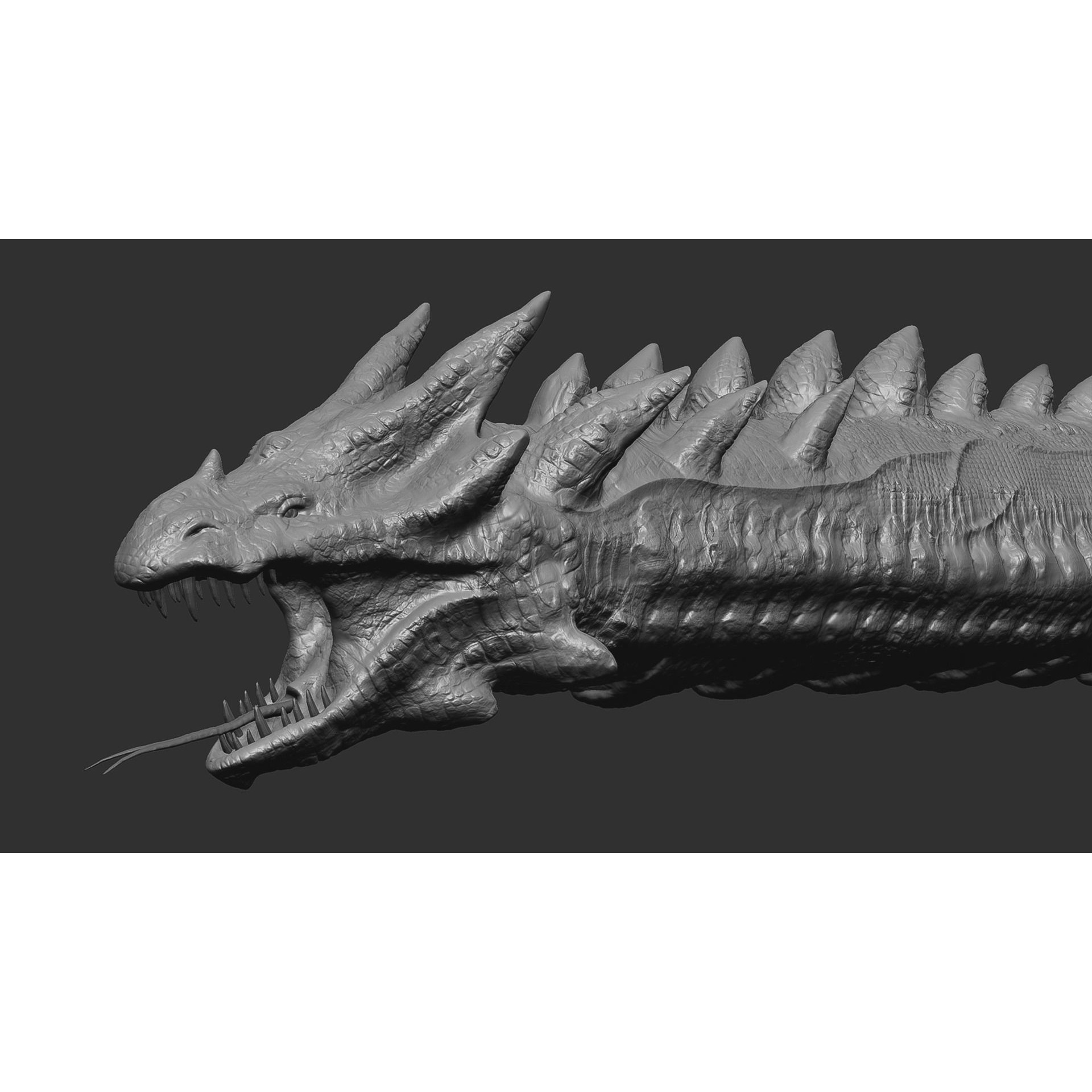 The Wyrm - Low-Poly Game-Ready 3D Model - View 7