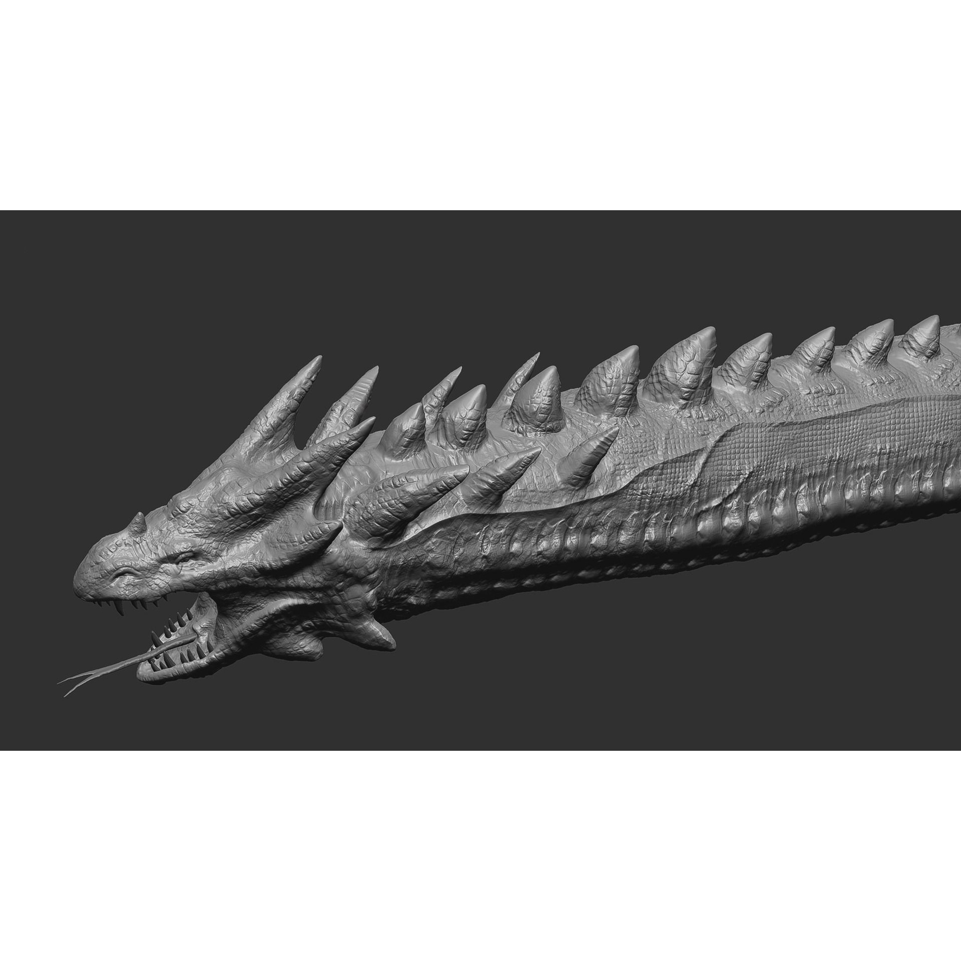 The Wyrm - Low-Poly Game-Ready 3D Model - View 8