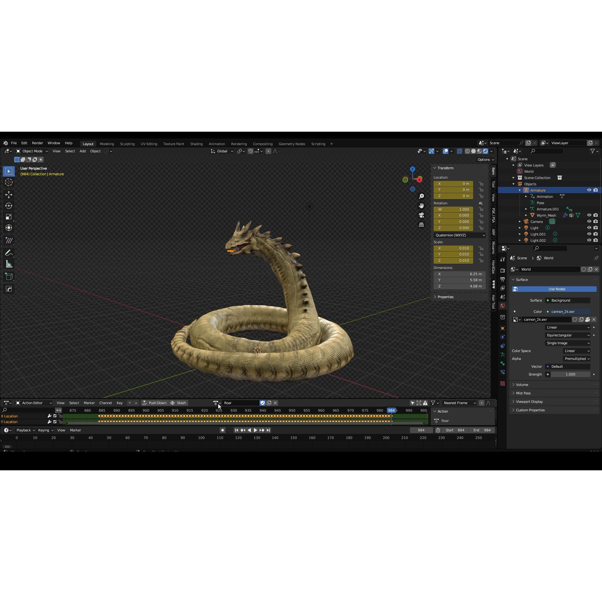 The Wyrm - Low-Poly Game-Ready 3D Model - View 9