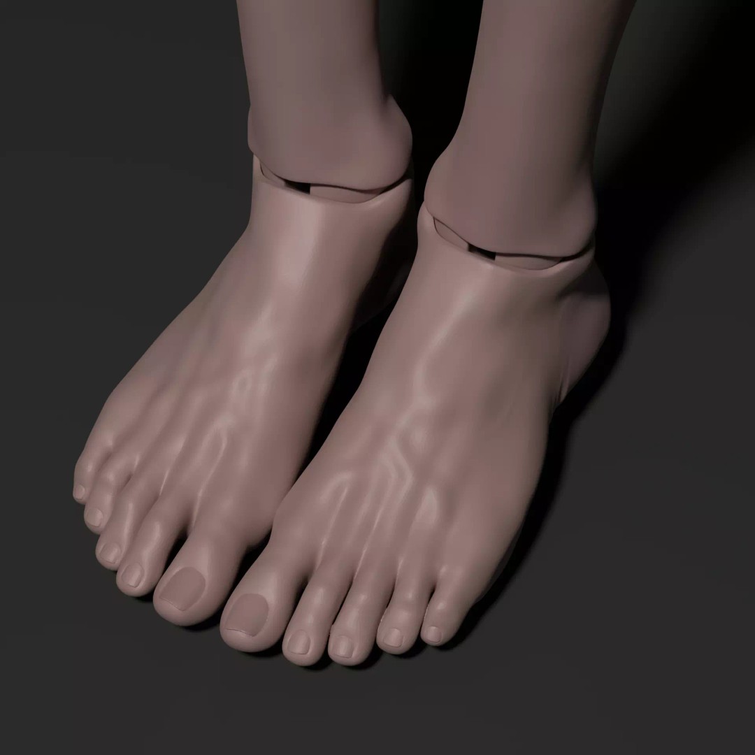 Realistic Female BJD Doll 3D Model – Articulated STL OBJ for Printing - View 7