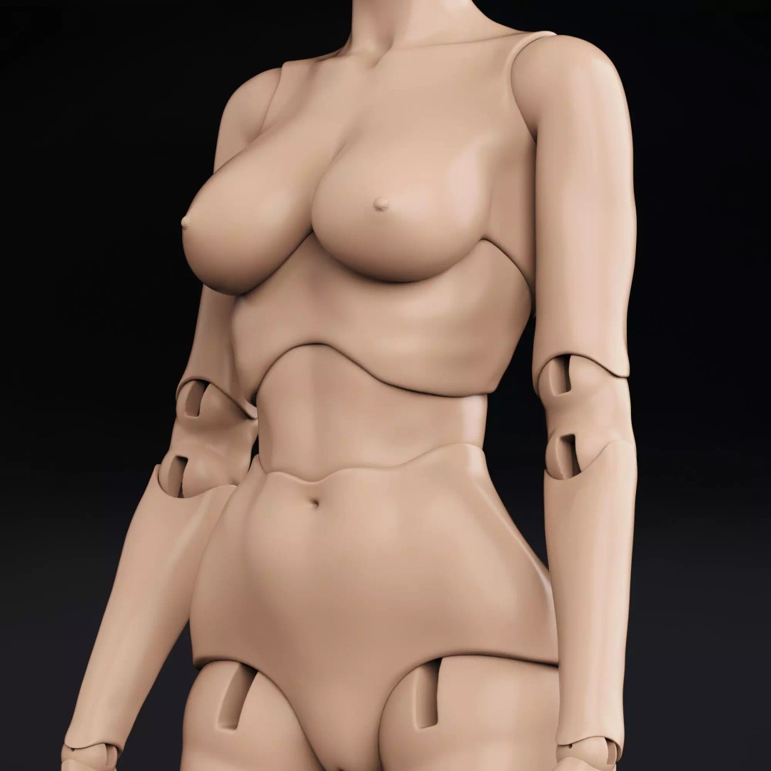 Vanessa 3D Model – Articulated BJD Doll for 3D Printing - View 4