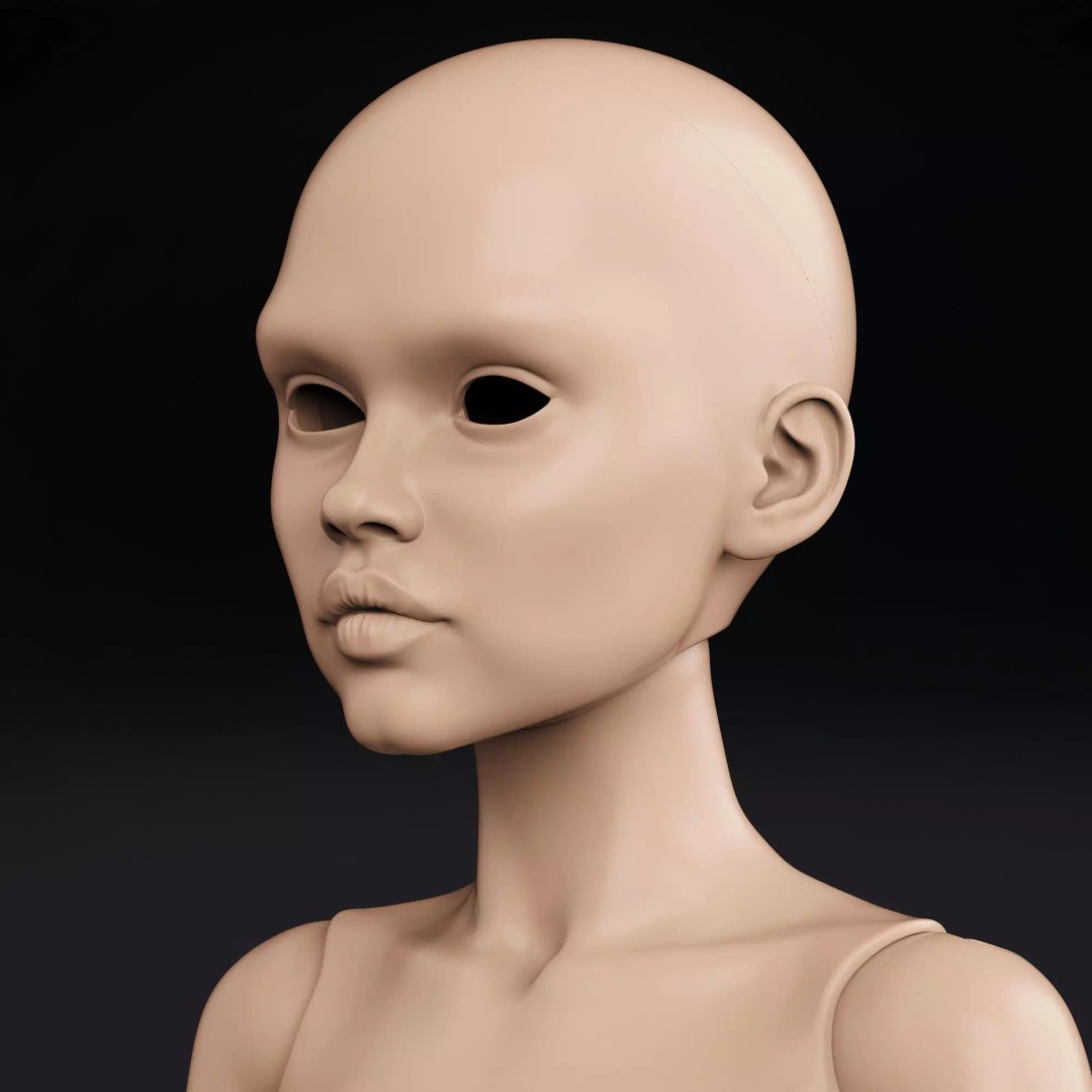 Vanessa 3D Model – Articulated BJD Doll for 3D Printing - View 5