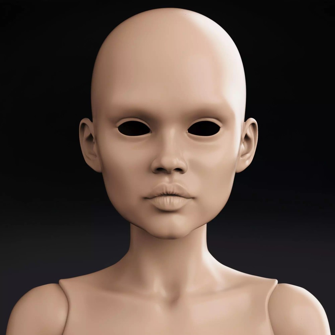 Vanessa 3D Model – Articulated BJD Doll for 3D Printing - View 6